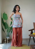 Heather Pleated Pant Set