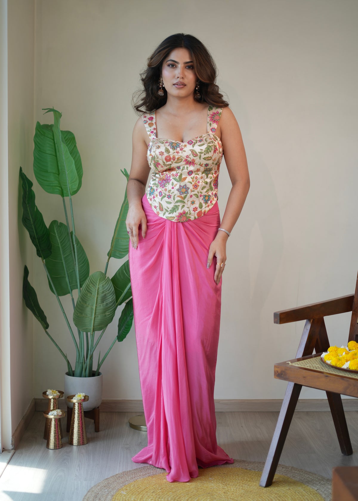Juliana Draped Skirt Set