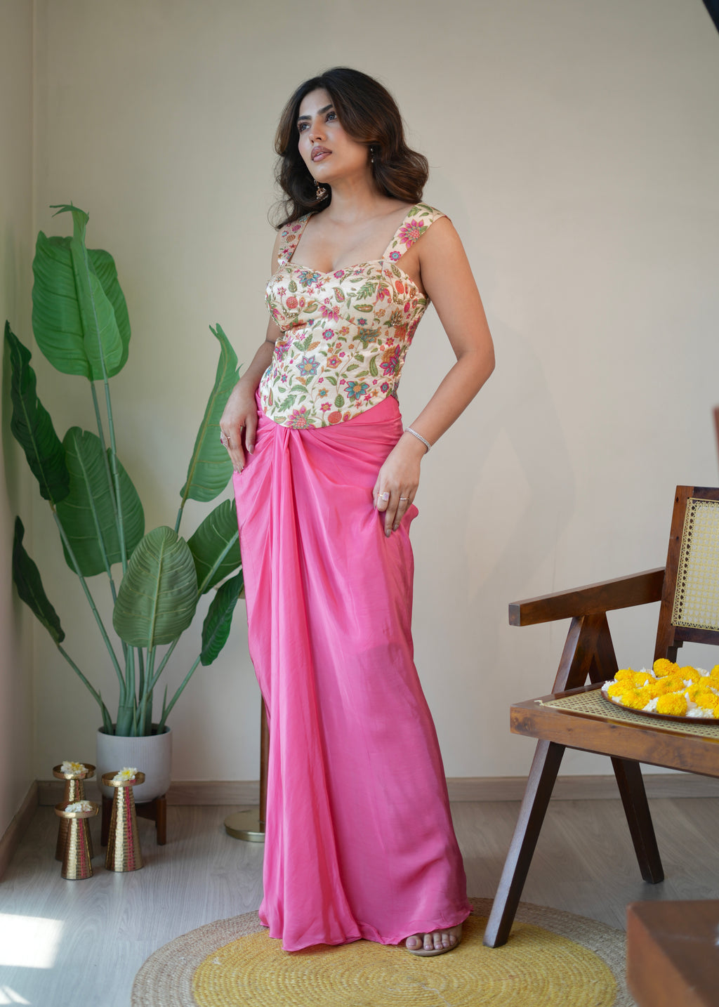 Juliana Draped Skirt Set