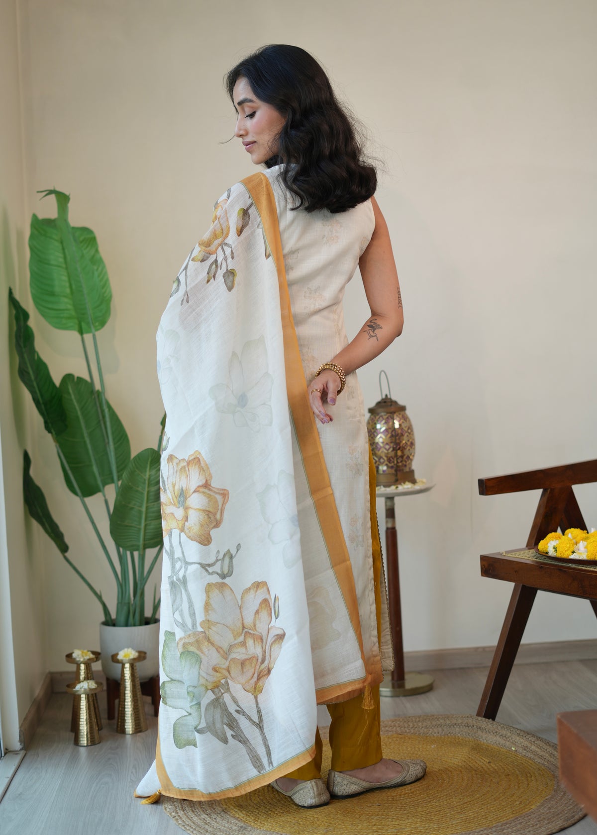 Mustard Kurta Set