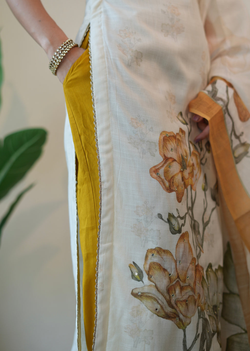 Mustard Kurta Set