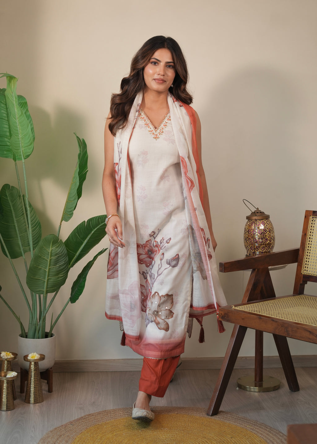 Rust Kurta Set