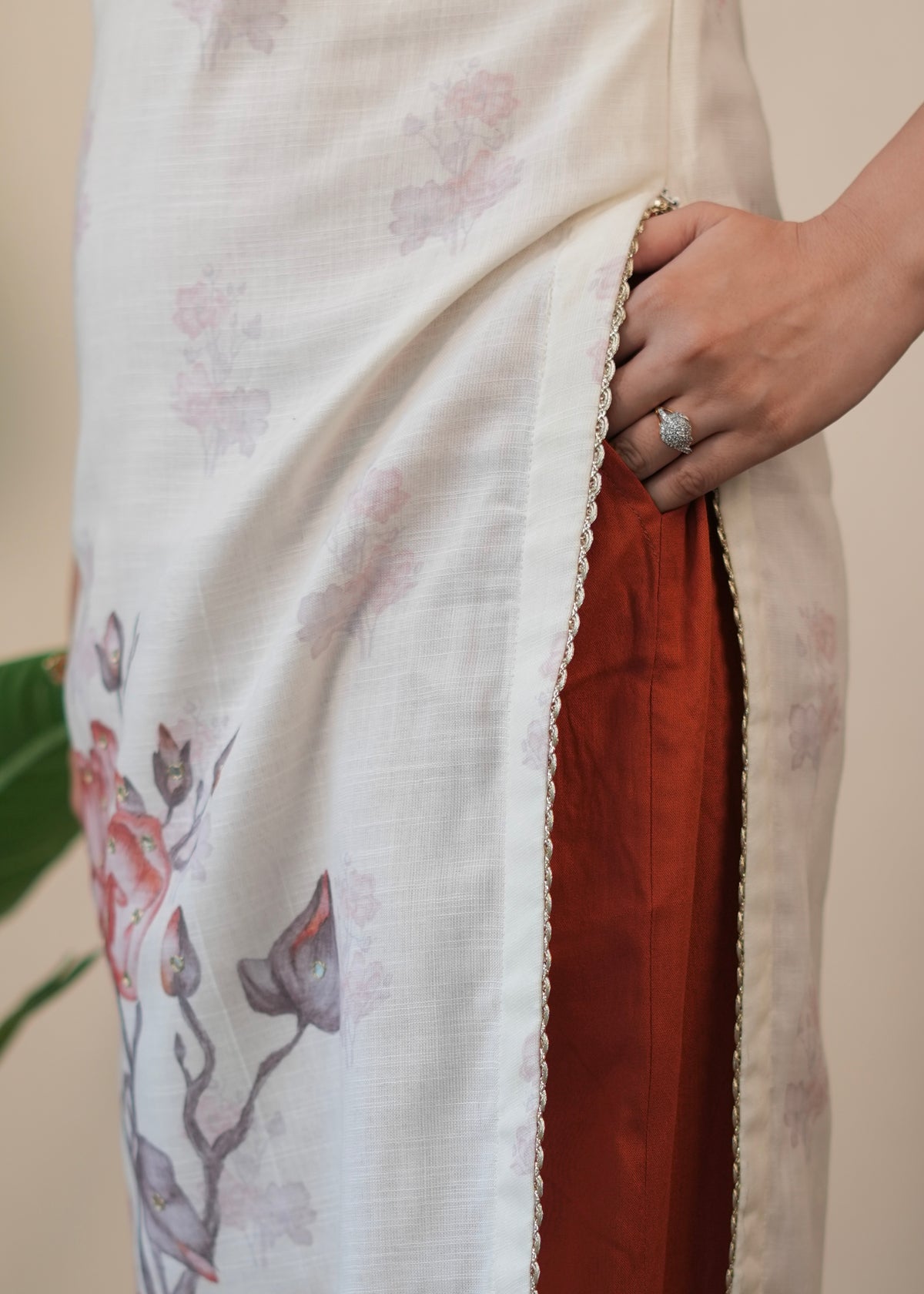 Rust Kurta Set