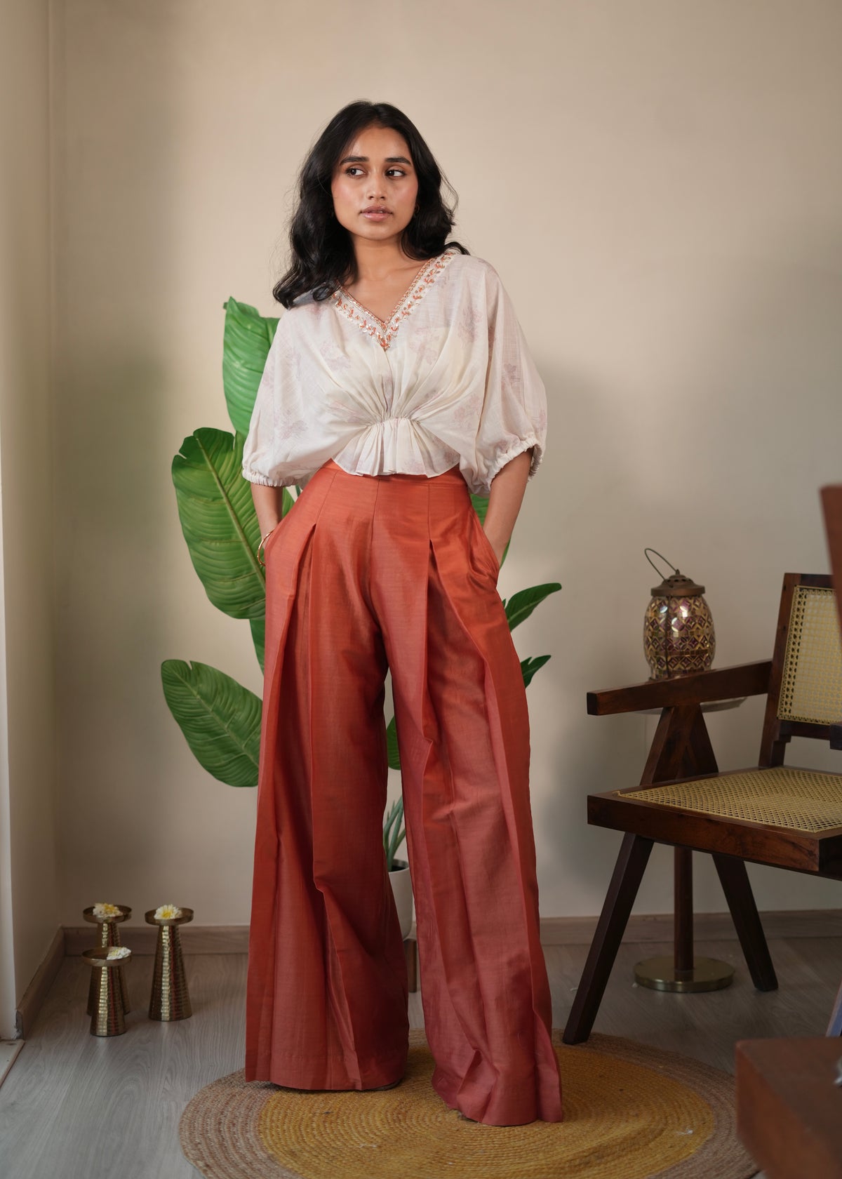 Rust Kaaftan Set