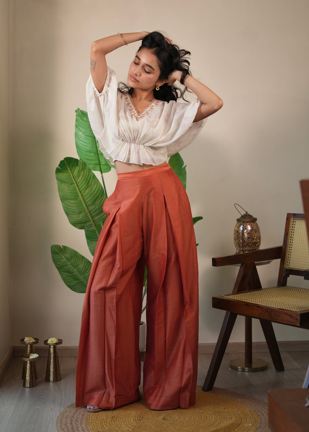 Rust Kaaftan Set