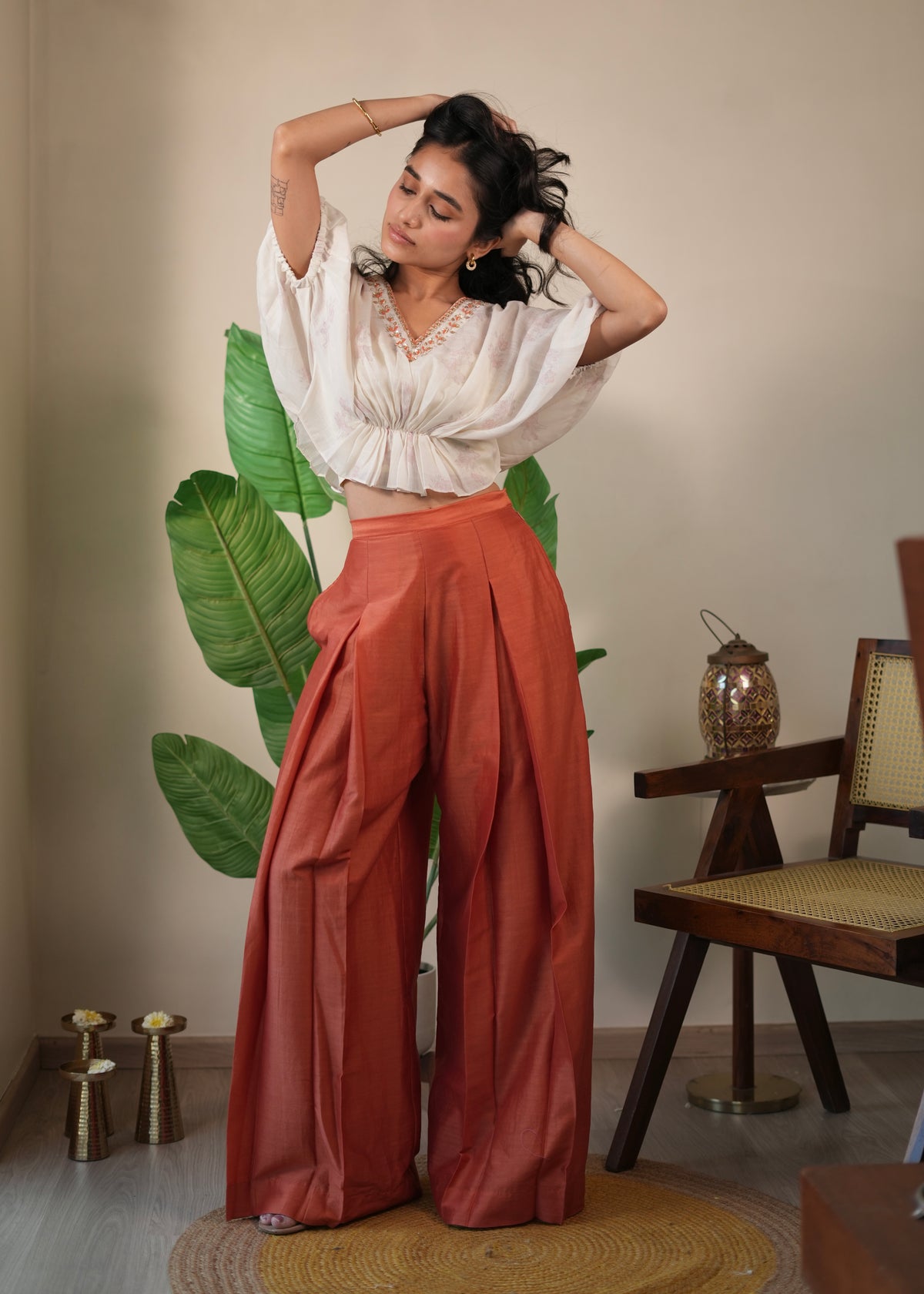 Rust Kaaftan Set