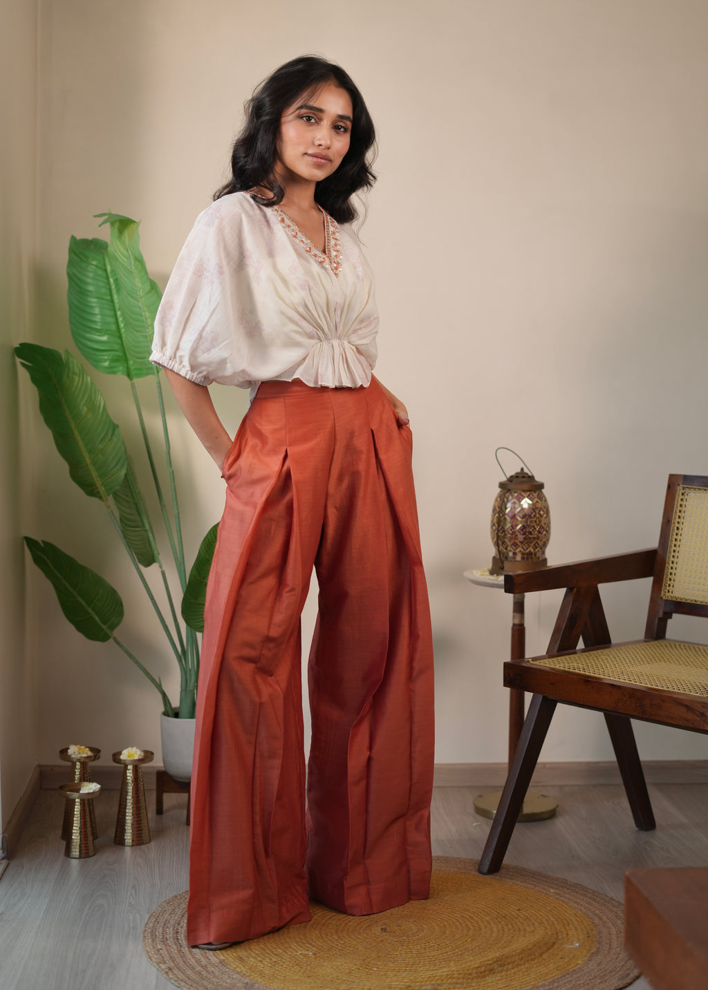 Rust Kaaftan Set
