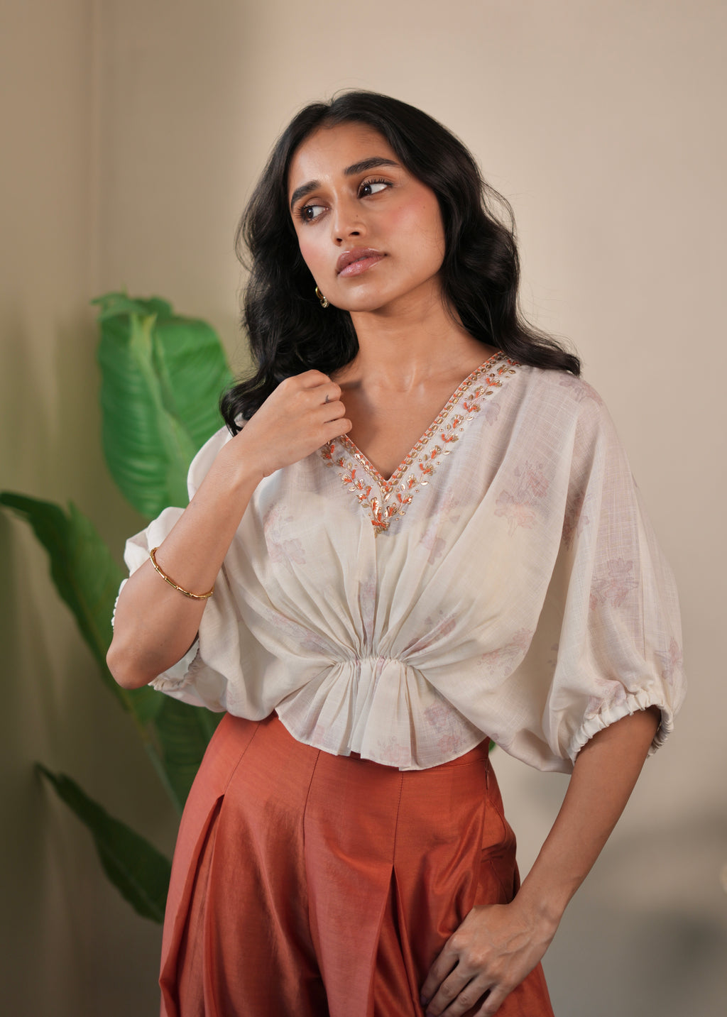 Rust Kaaftan Set