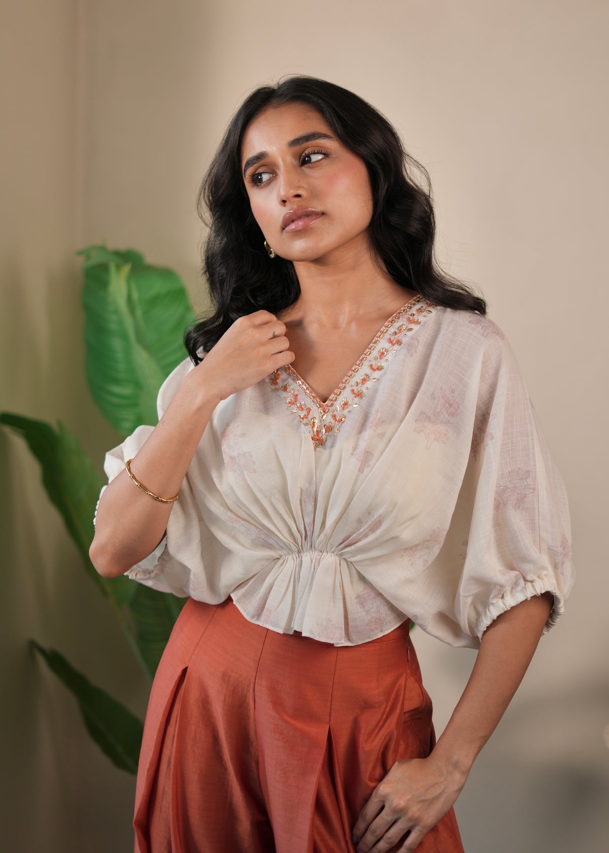 Rust Kaaftan Set