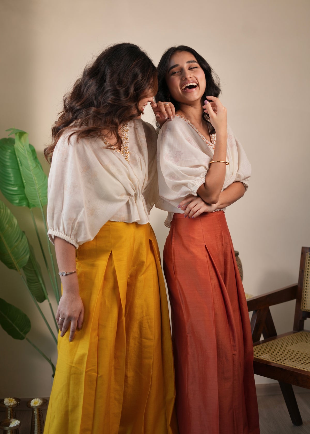 Mustard Kaaftan Set