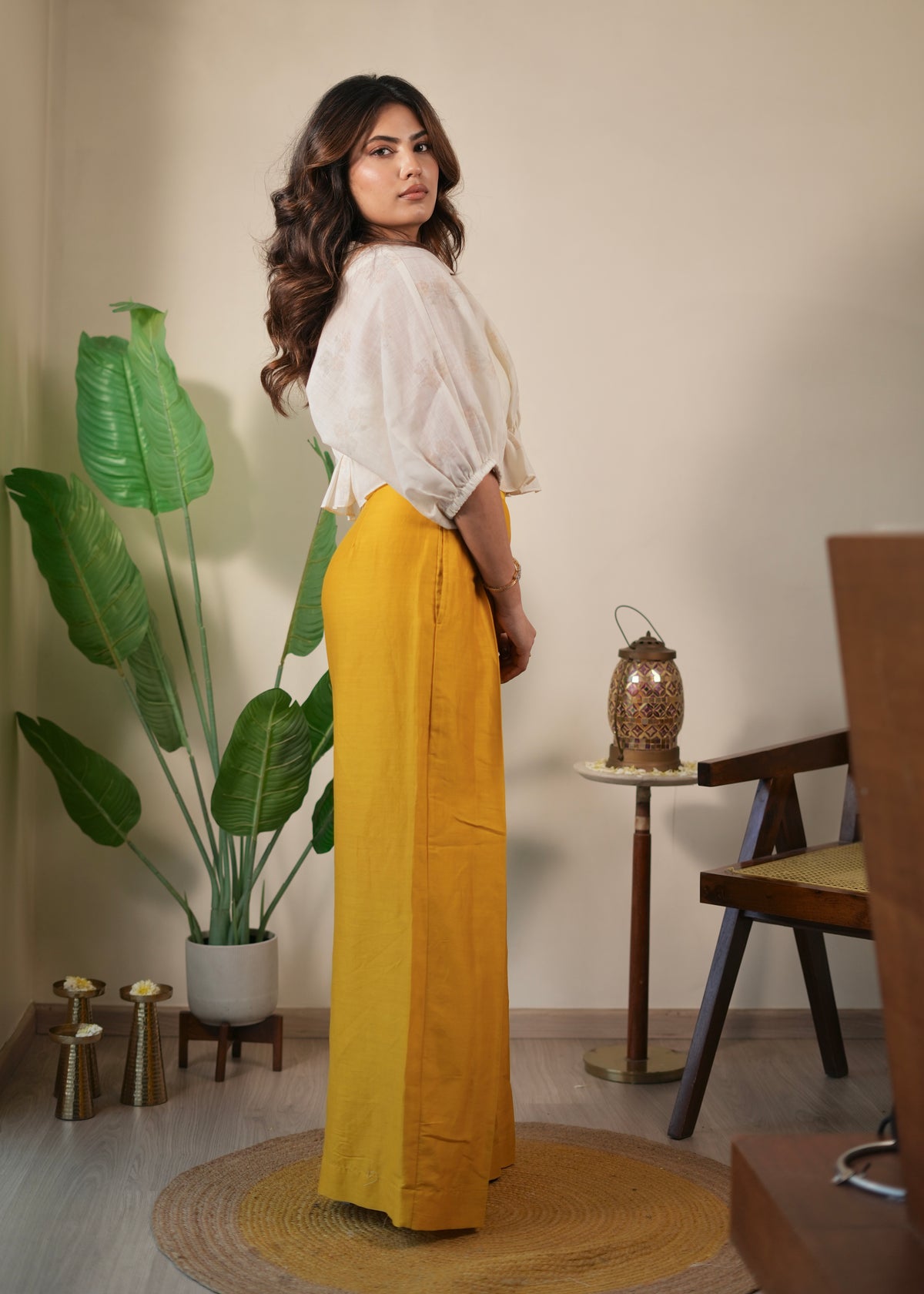 Mustard Kaaftan Set
