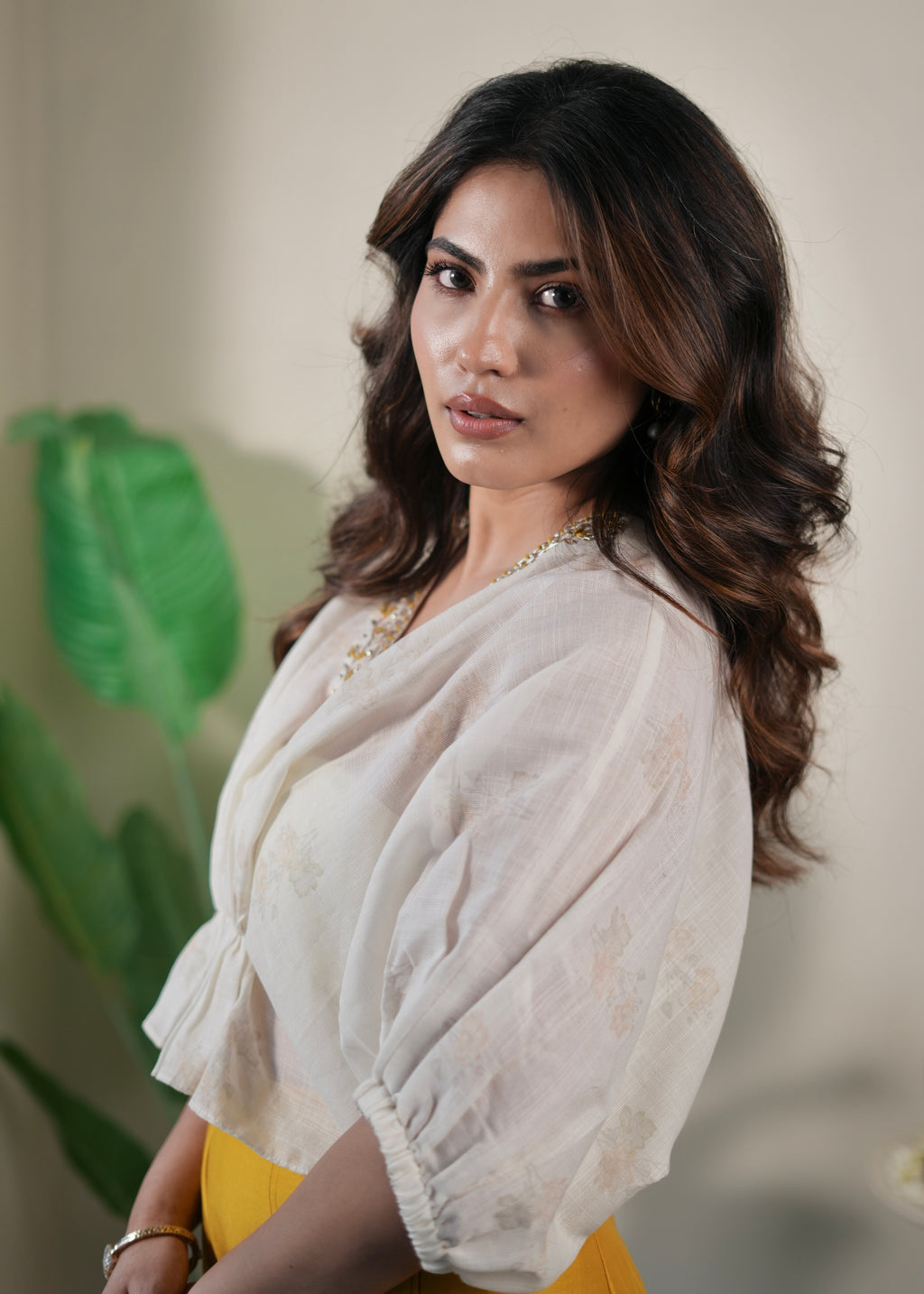 Mustard Kaaftan Set