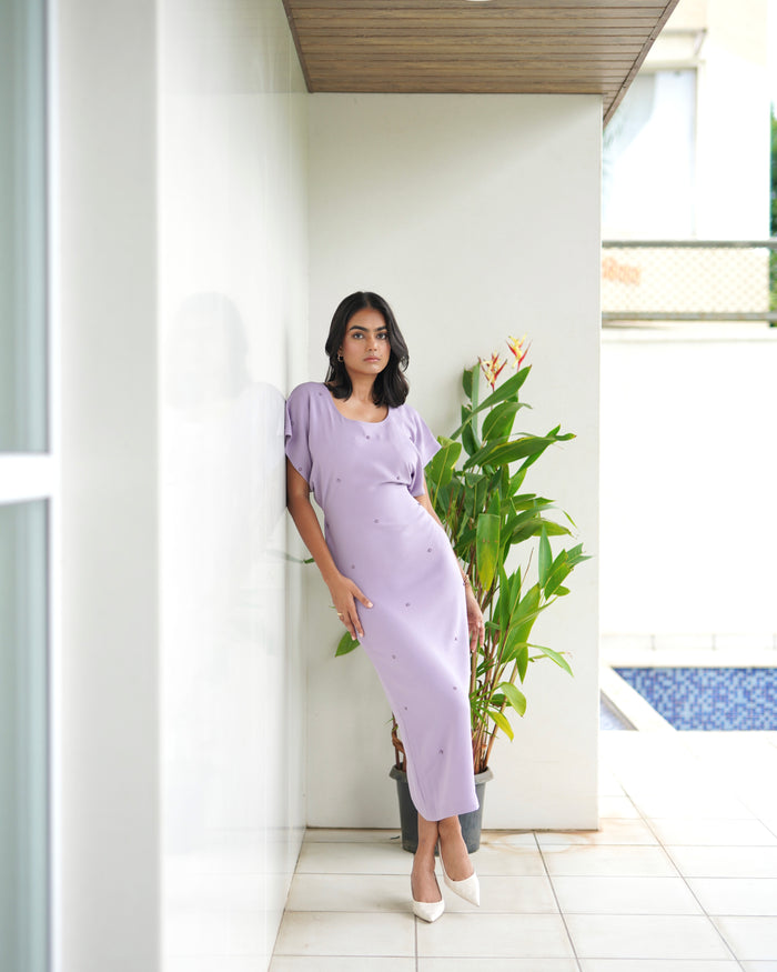Lilac Embellished Dress