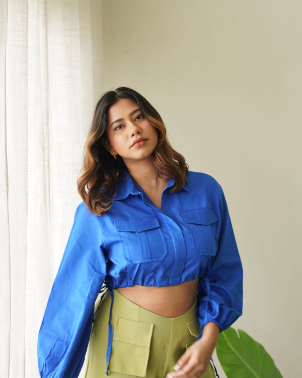 Cobalt Cropped Shirt