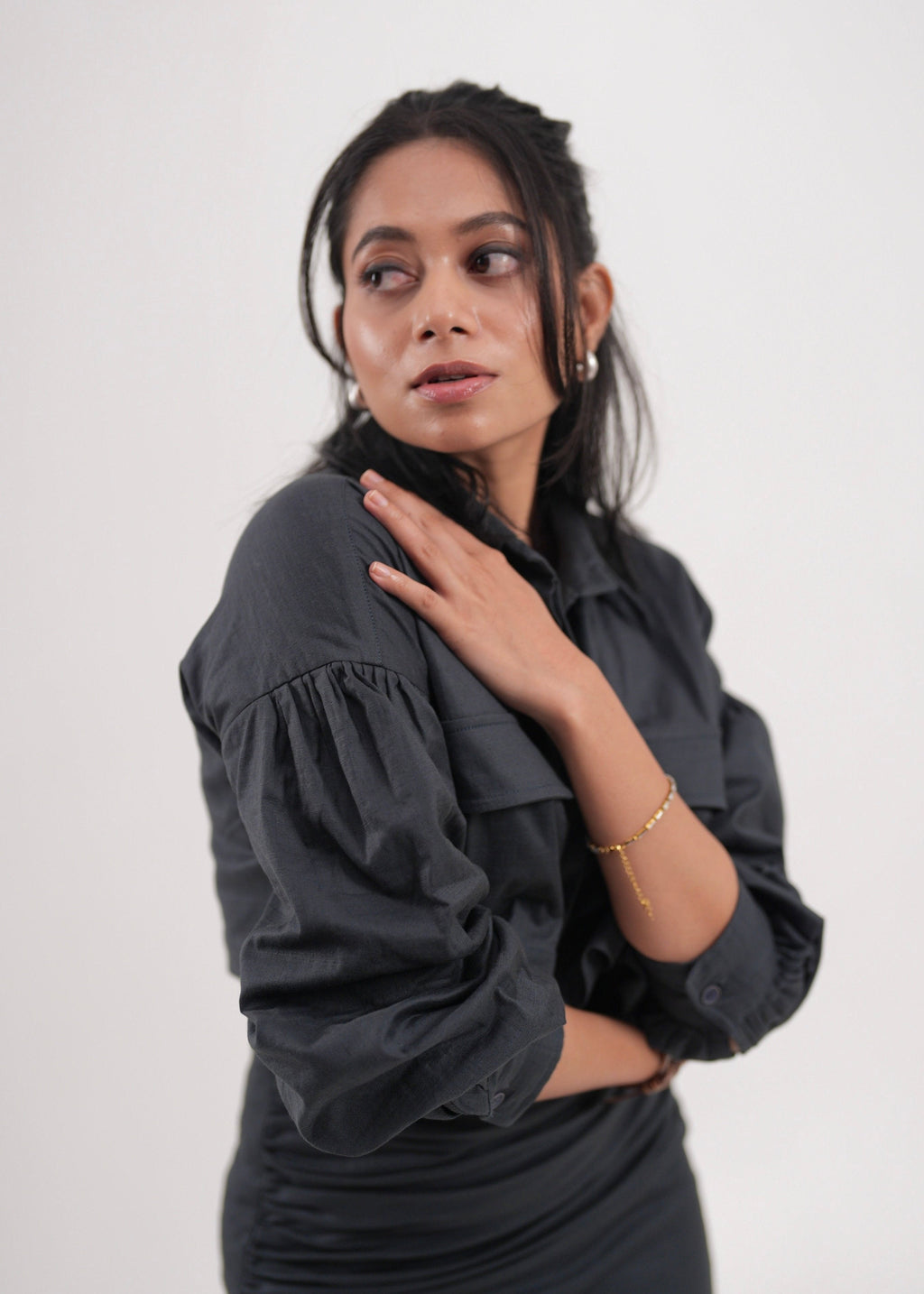Slate Grey Skirt Set