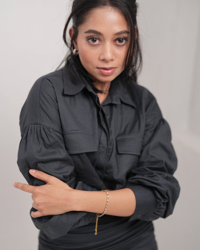 Slate Grey Boxy Shirt