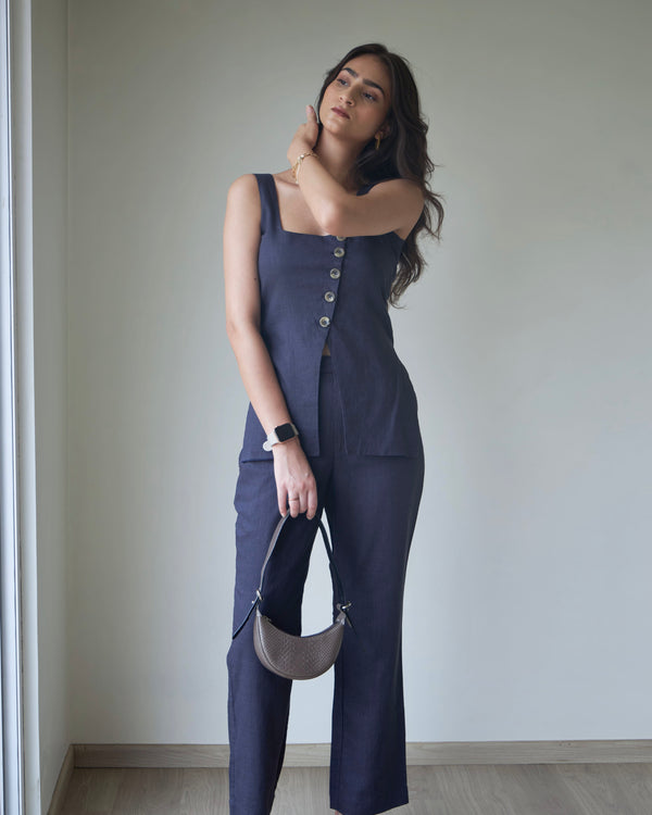 Dusky Blue Pant Set