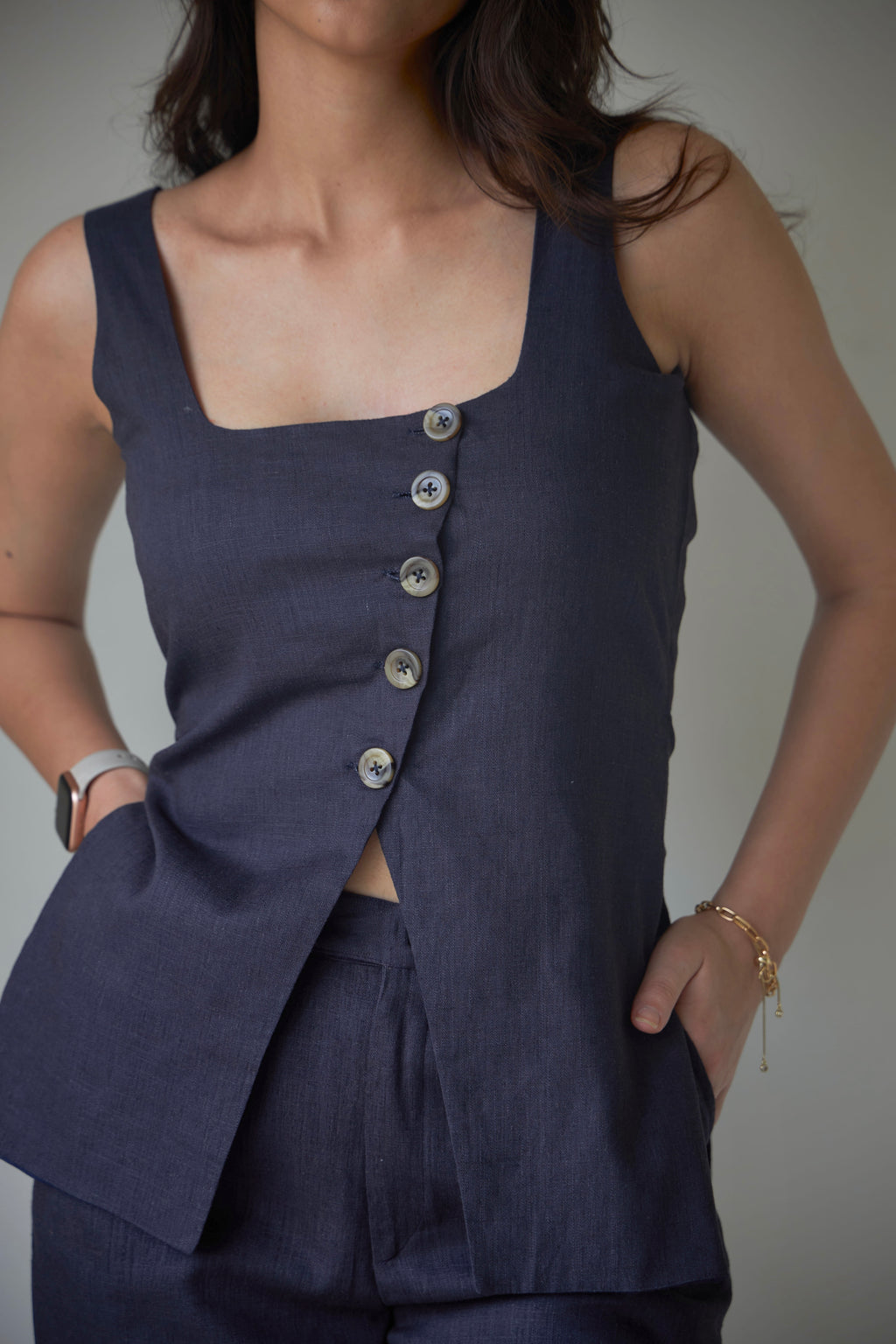 Dusky Blue Pant Set