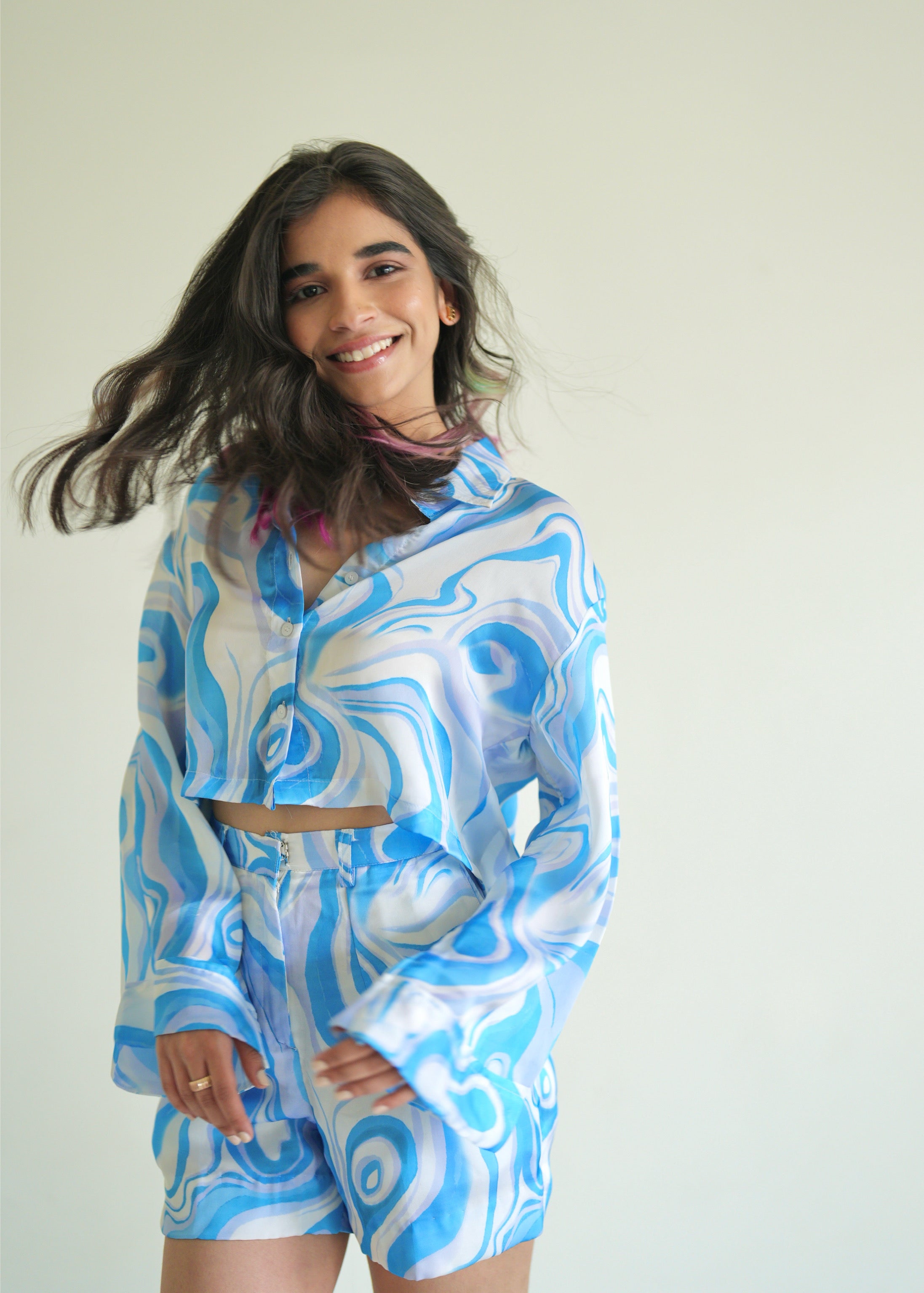 Wavy Shirt & Shorts Set