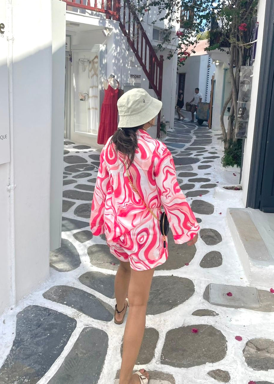 Wavy Shirt & Shorts Set