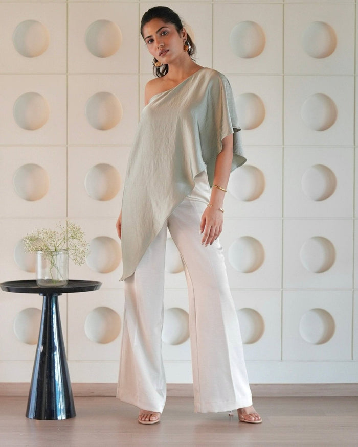 Sage One Shoulder Top