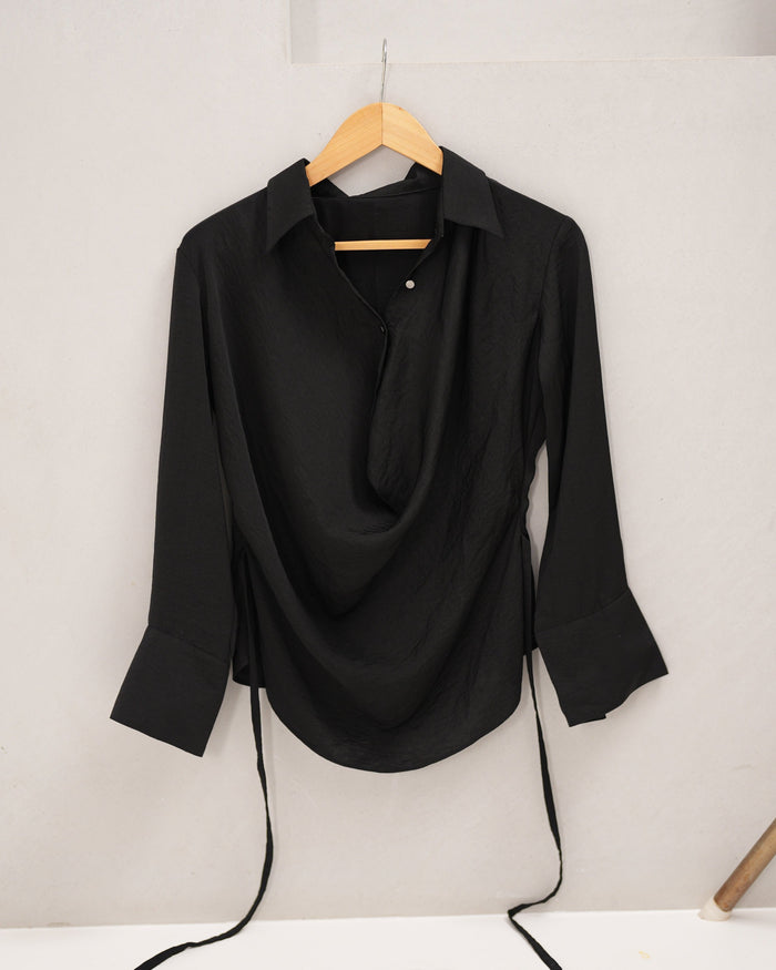 Black Cowl Shirt