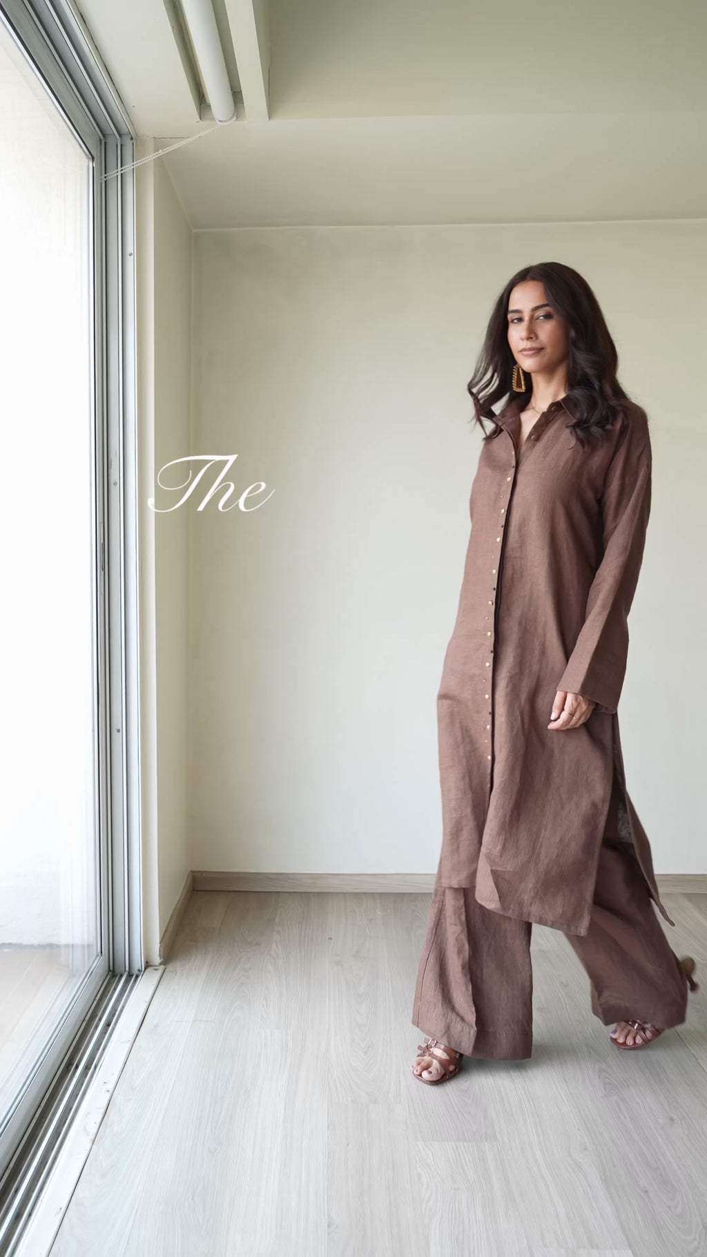 Umber Brown Long Kurta Set